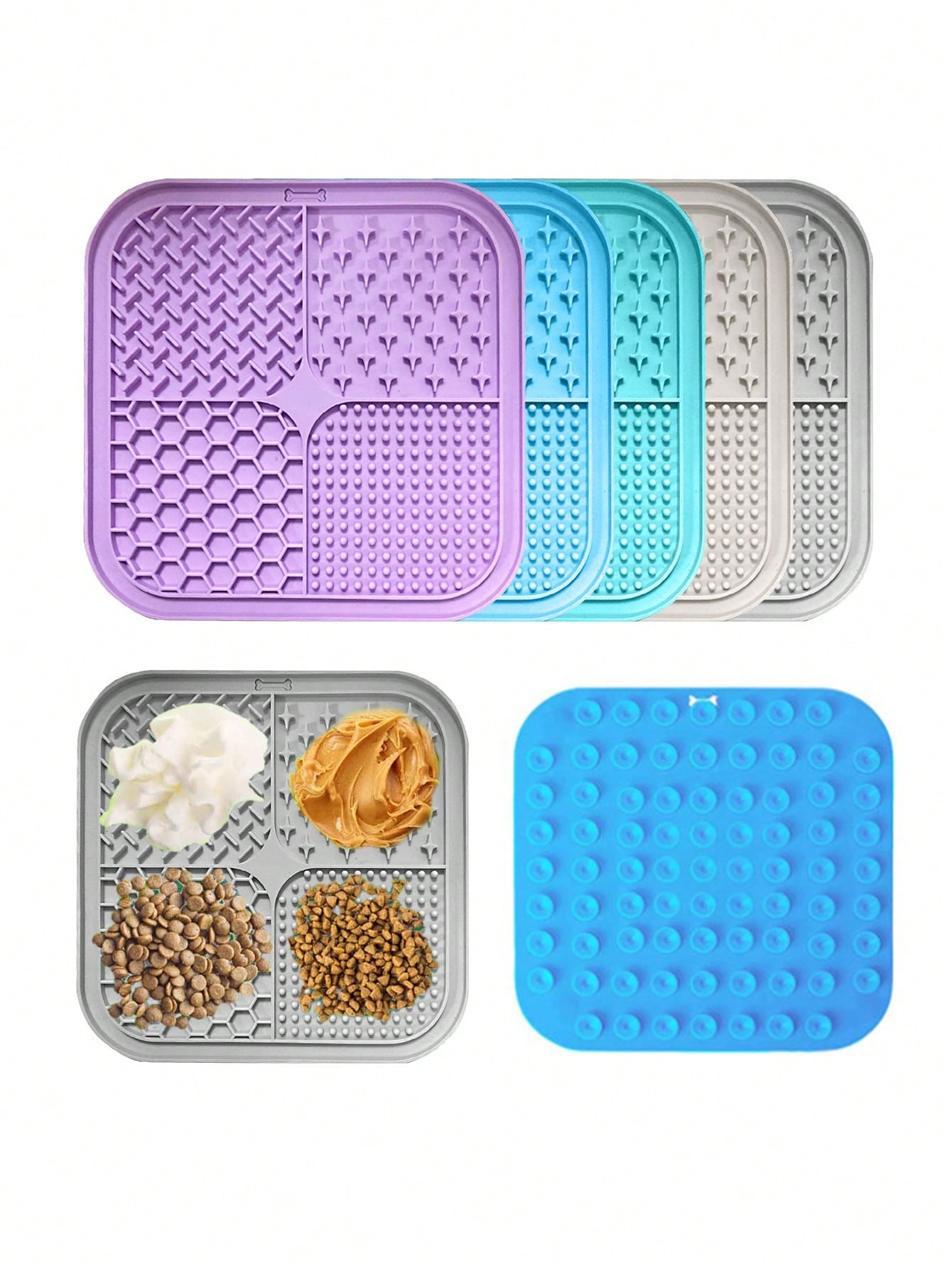 Silicone Suction Bowl - 1pc Silicone Pet Slow Food Bowl