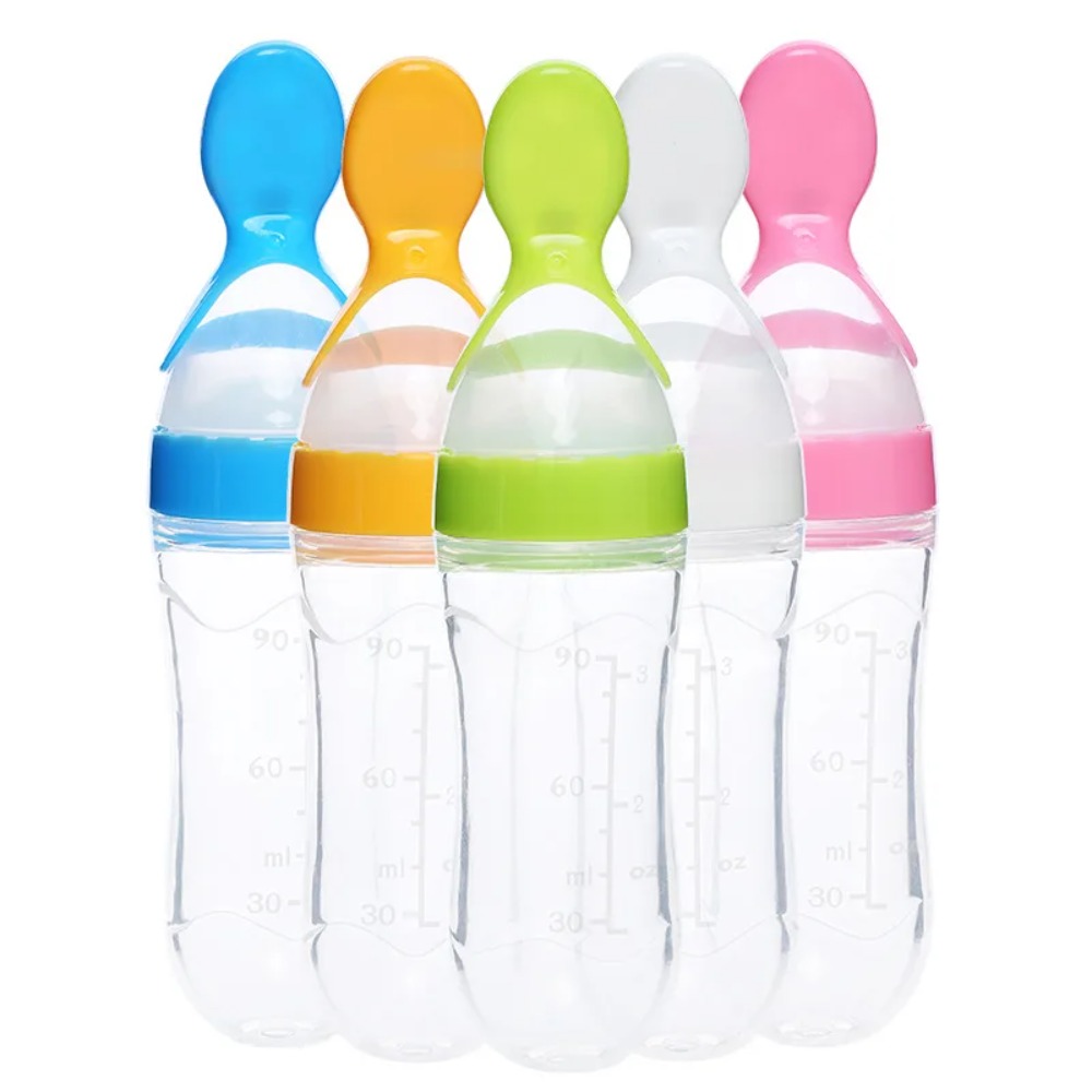 Baby Food Lunch - 90ML Baby Feeding Bottle Spoon Milk