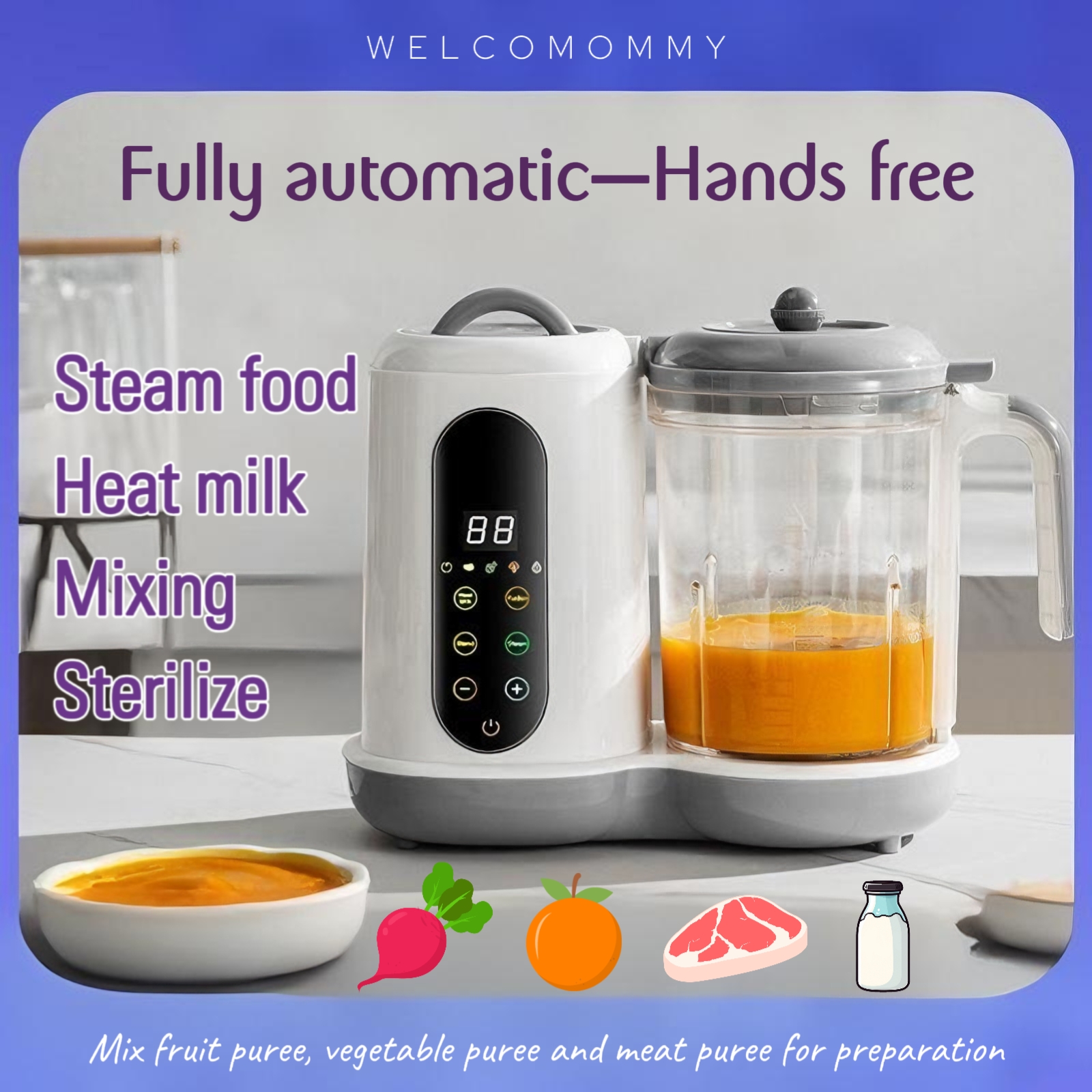 Baby Food Maker And Steamer - Multifunctional Baby Food Maker Automatic Baby