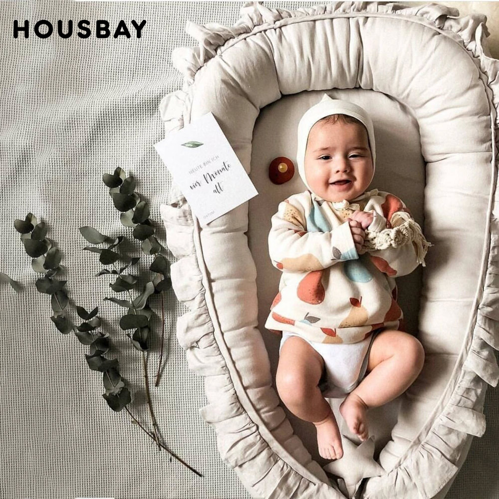 Baby Food Nestum - Baby Nest Ruffle Baby Bassinet For