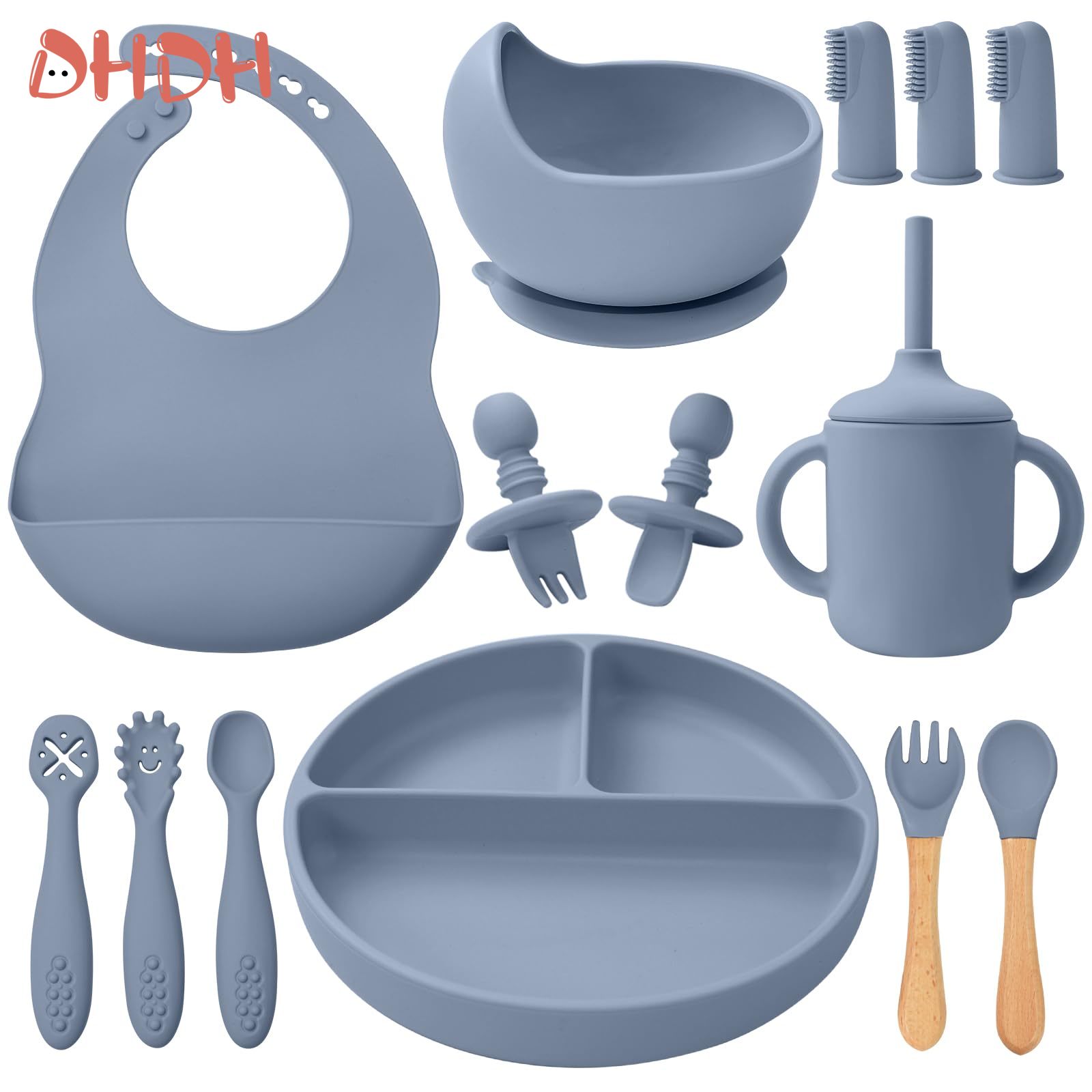 Silicone Suction Bowl - Silicone Baby Feeding Set Tableware Baby