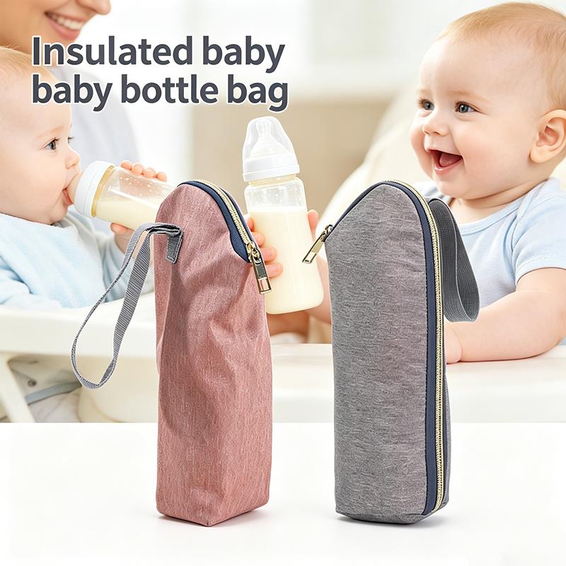 Baby Food Stuff - Portable Baby Bottle Insulated Bag, Zippered