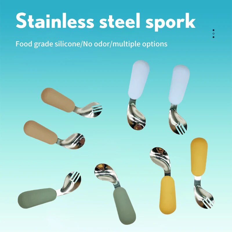 Baby Spoon Fork Set 316 Stainl - Baby Food Lunch のレビューと価格
