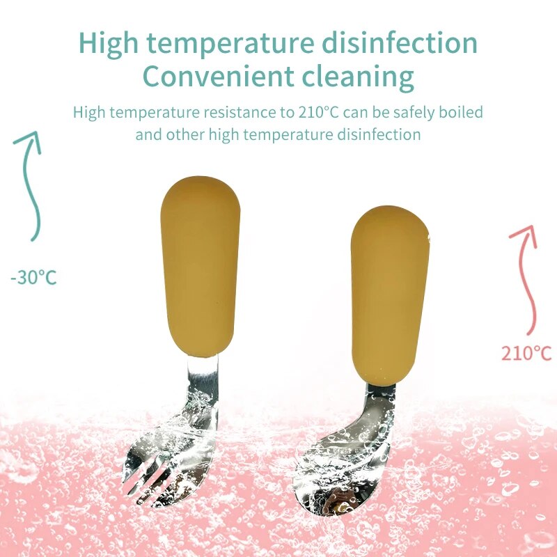 Baby Spoon Fork Set 316 Stainl - Baby Food Lunch のレビューと価格