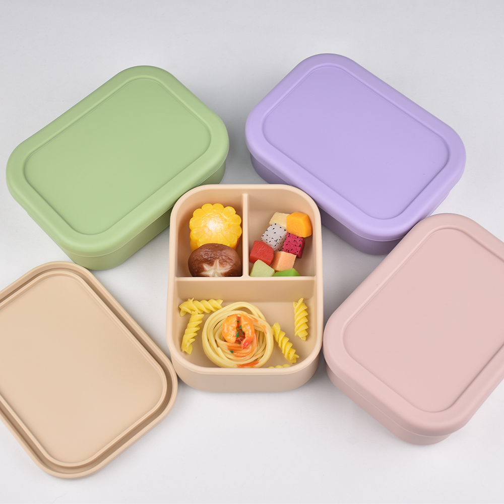 3-Compartment Food Grade Silic - Baby Food Lunch のレビューと価格