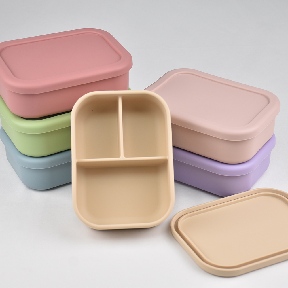 3-Compartment Food Grade Silic - Baby Food Lunch のレビューと価格
