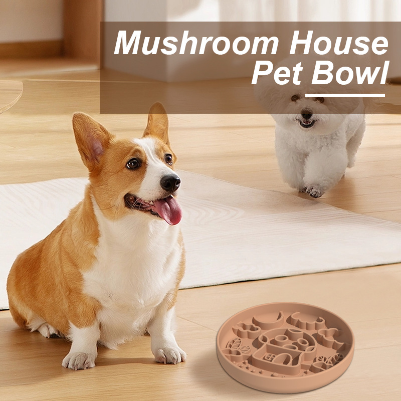 New Mushroom Dog Slow Food Bow - Silicone Suction Bowl のレビューと価格