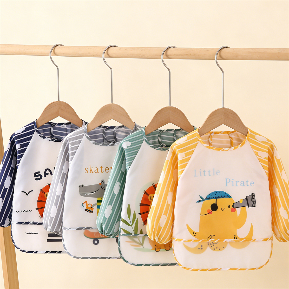2pcs Waterproof Full Sleeve Ba - Baby Food Kit のレビューと価格
