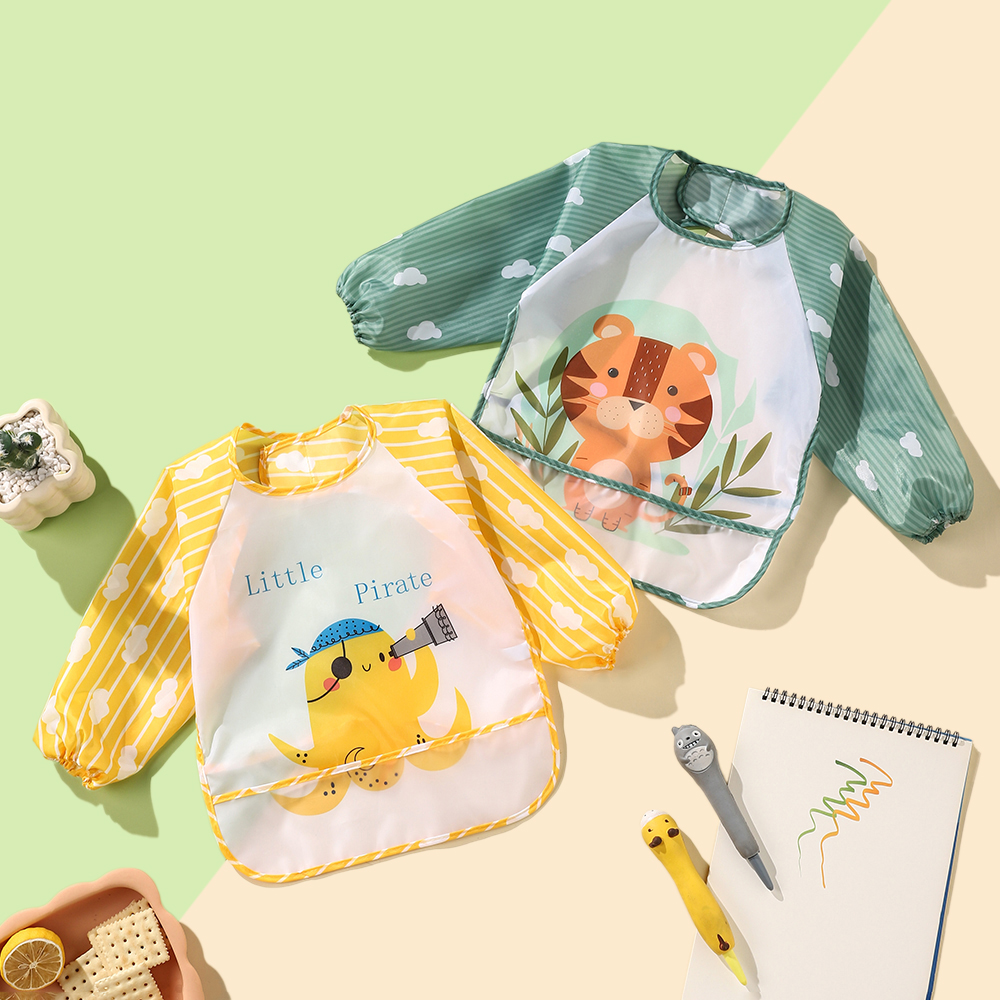 2pcs Waterproof Full Sleeve Ba - Baby Food Kit のレビューと価格