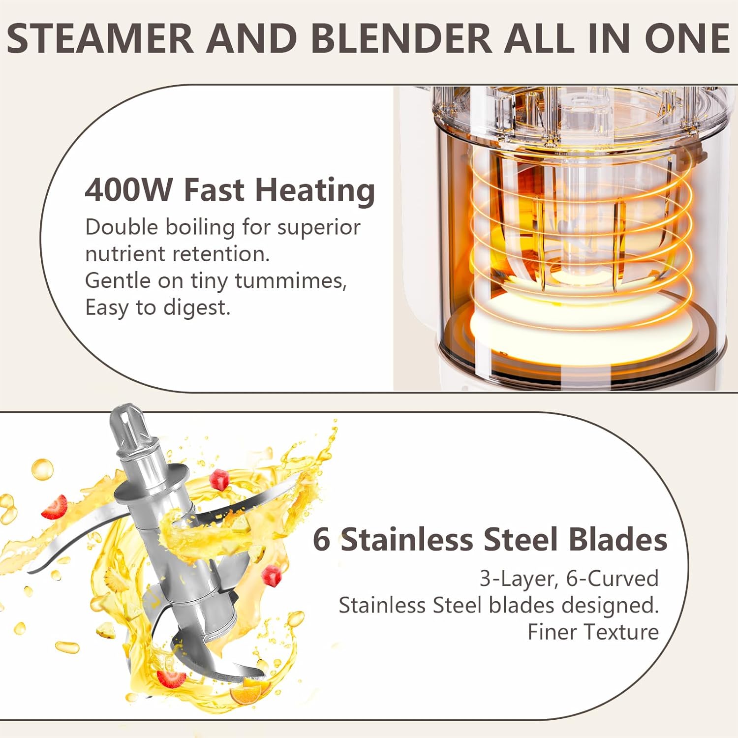 9-in-1 Baby Food Maker: Glass  - Baby Food Maker And Steamer のレビューと価格