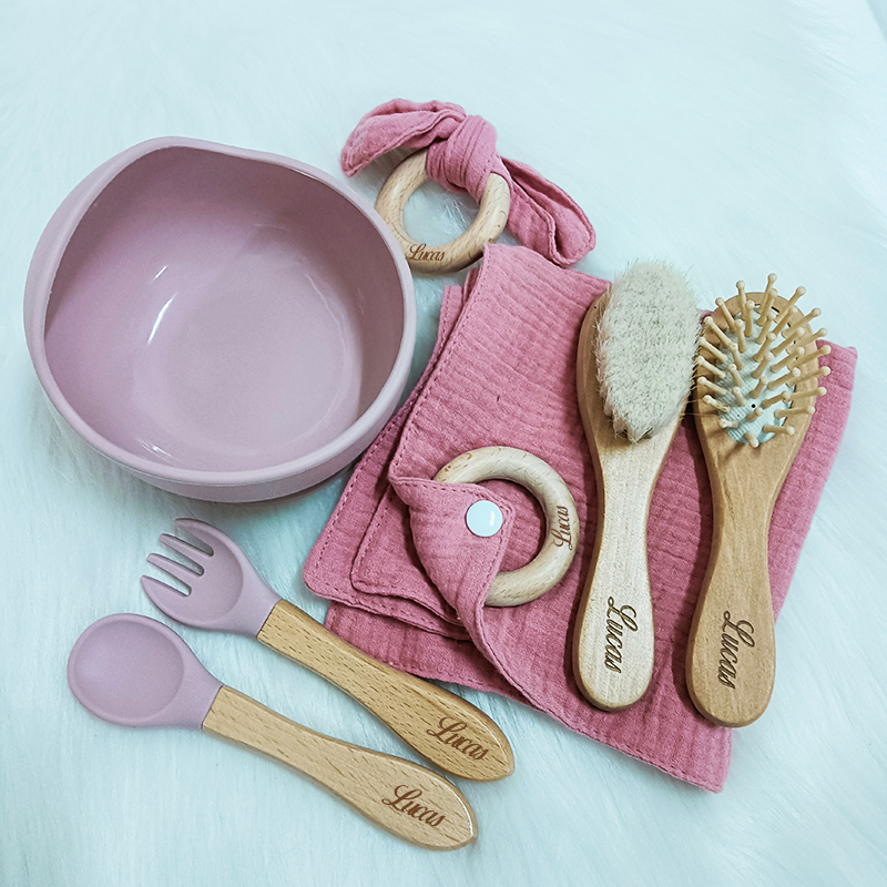 7PCS/Set Personalized Name Bab - Silicone Suction Bowl のレビューと価格