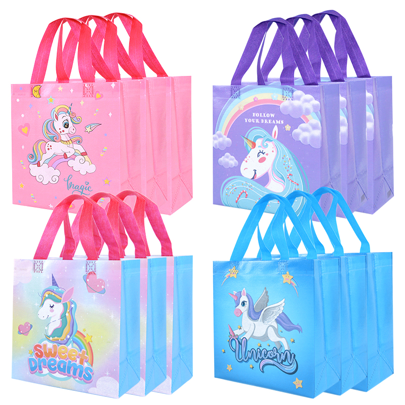 4Pcs Cartoon Unicorn Gift Bags - Baby Food Bag のレビューと価格