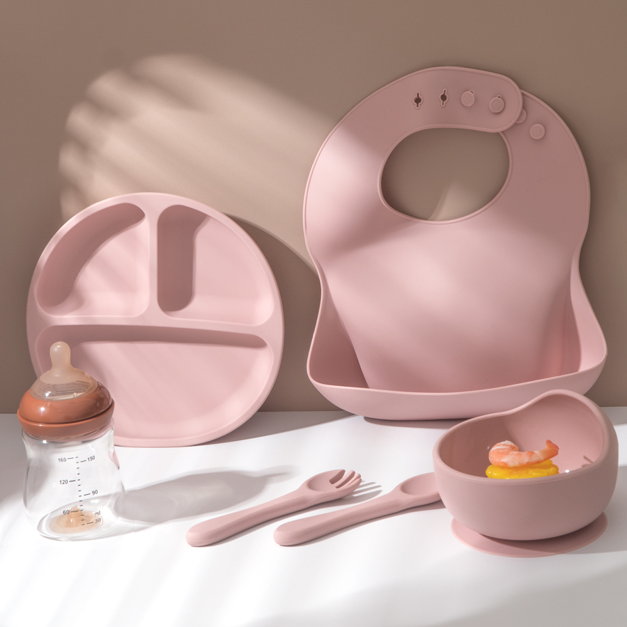 5Pcs Baby Silicone Feeding Set - Baby Food Kit のレビューと価格