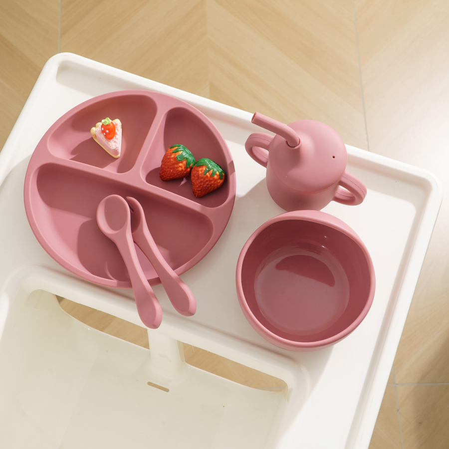 5PCS Baby Silicone Tableware S - Silicone Suction Bowl のレビューと価格