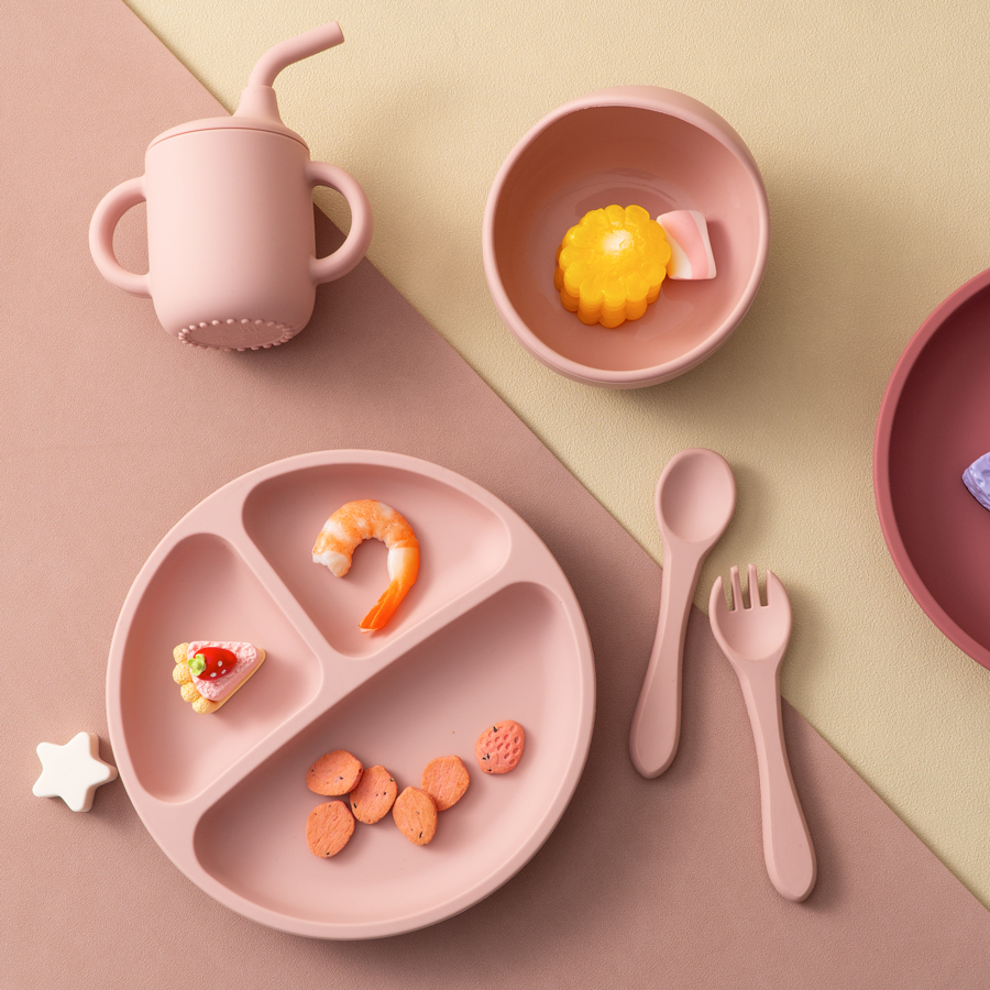 5PCS Baby Silicone Tableware S - Silicone Suction Bowl のレビューと価格