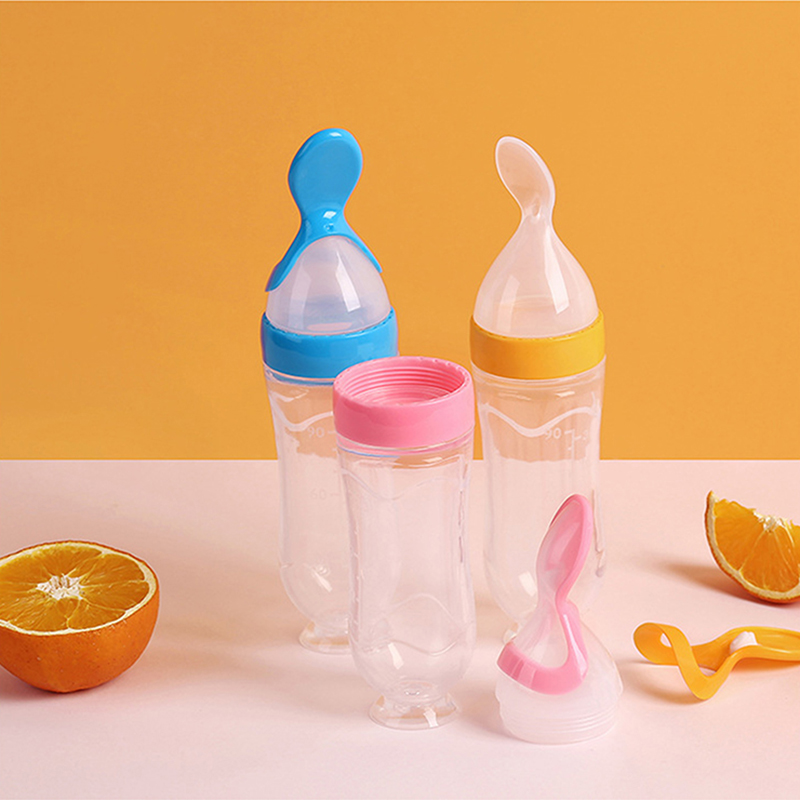 Squeezing Feeding Bottle Silic - Baby Food Lunch のレビューと価格