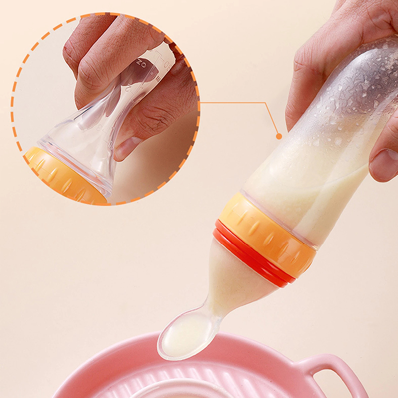 Squeezing Feeding Bottle Silic - Baby Food Lunch のレビューと価格