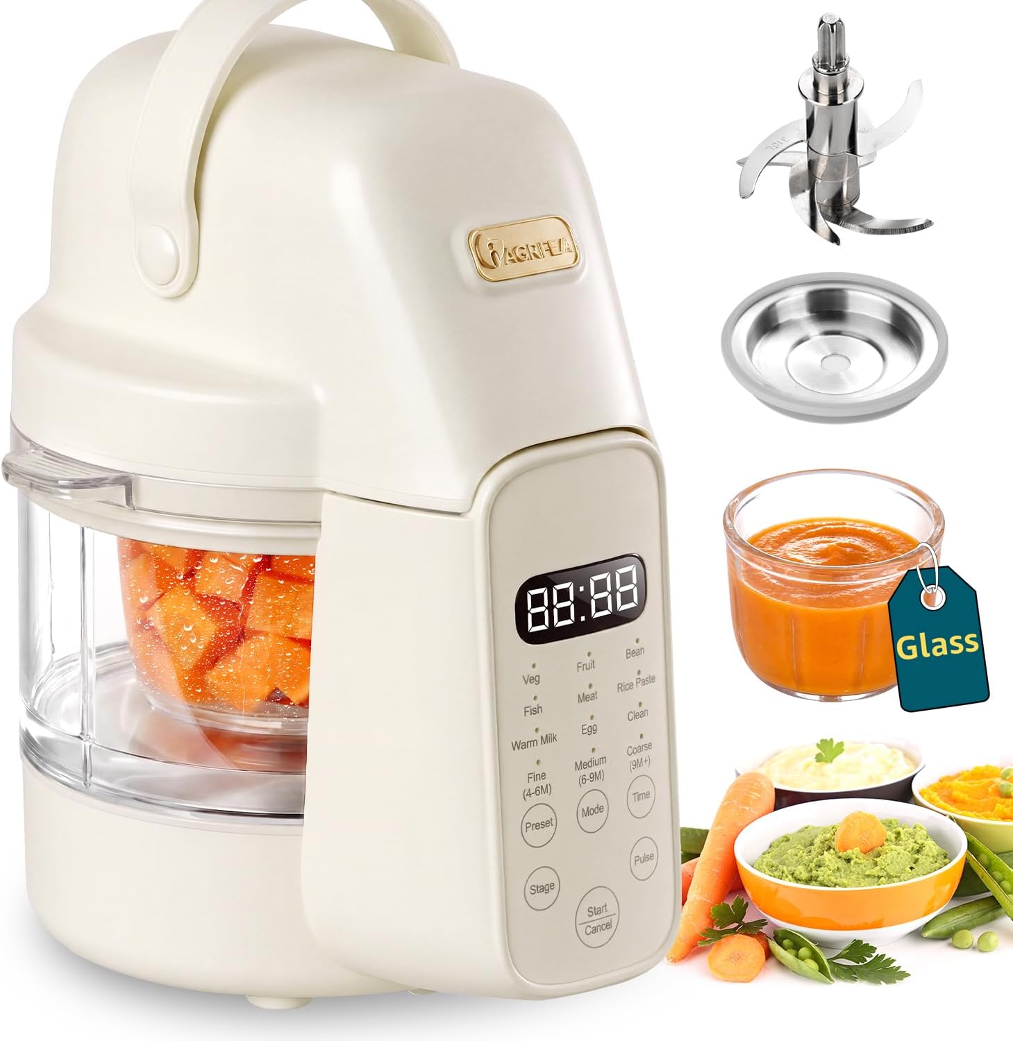 9-in-1 Glass Baby Food Maker,  - Baby Food Maker And Steamer のレビューと価格