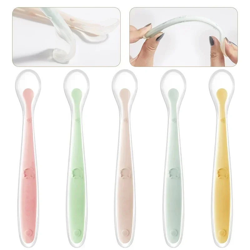 Soft Silicone Baby Spoon Toddl - Baby Food Kit のレビューと価格