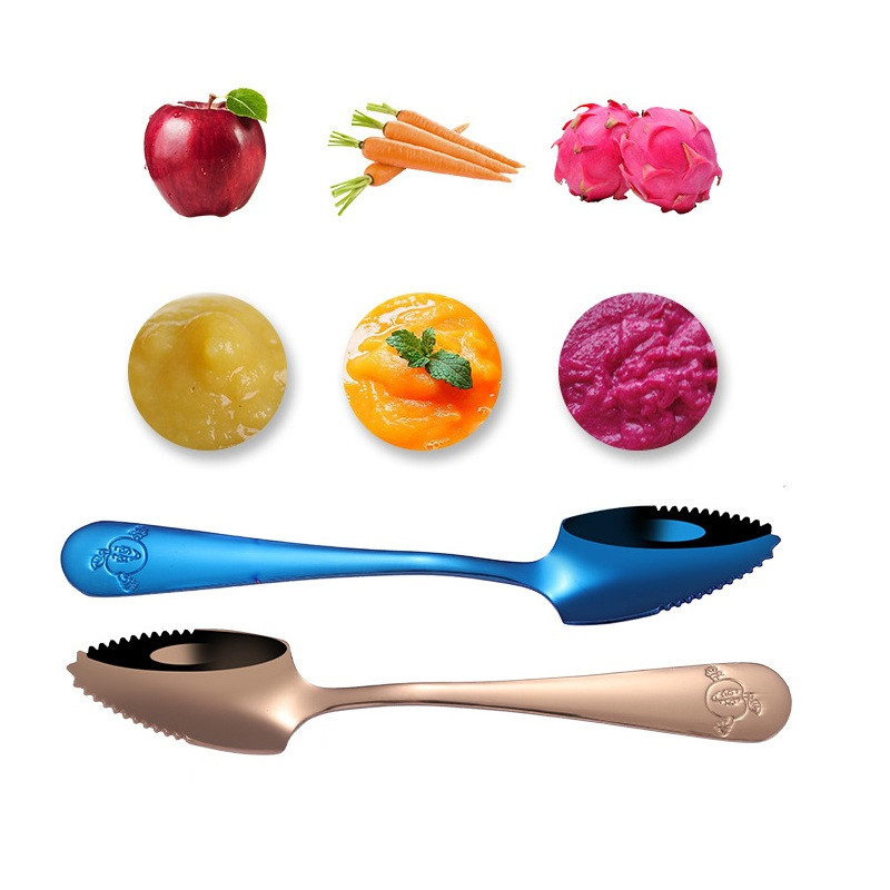 100Pcs/lot Stainless Steel Saw - Baby Food Apple のレビューと価格