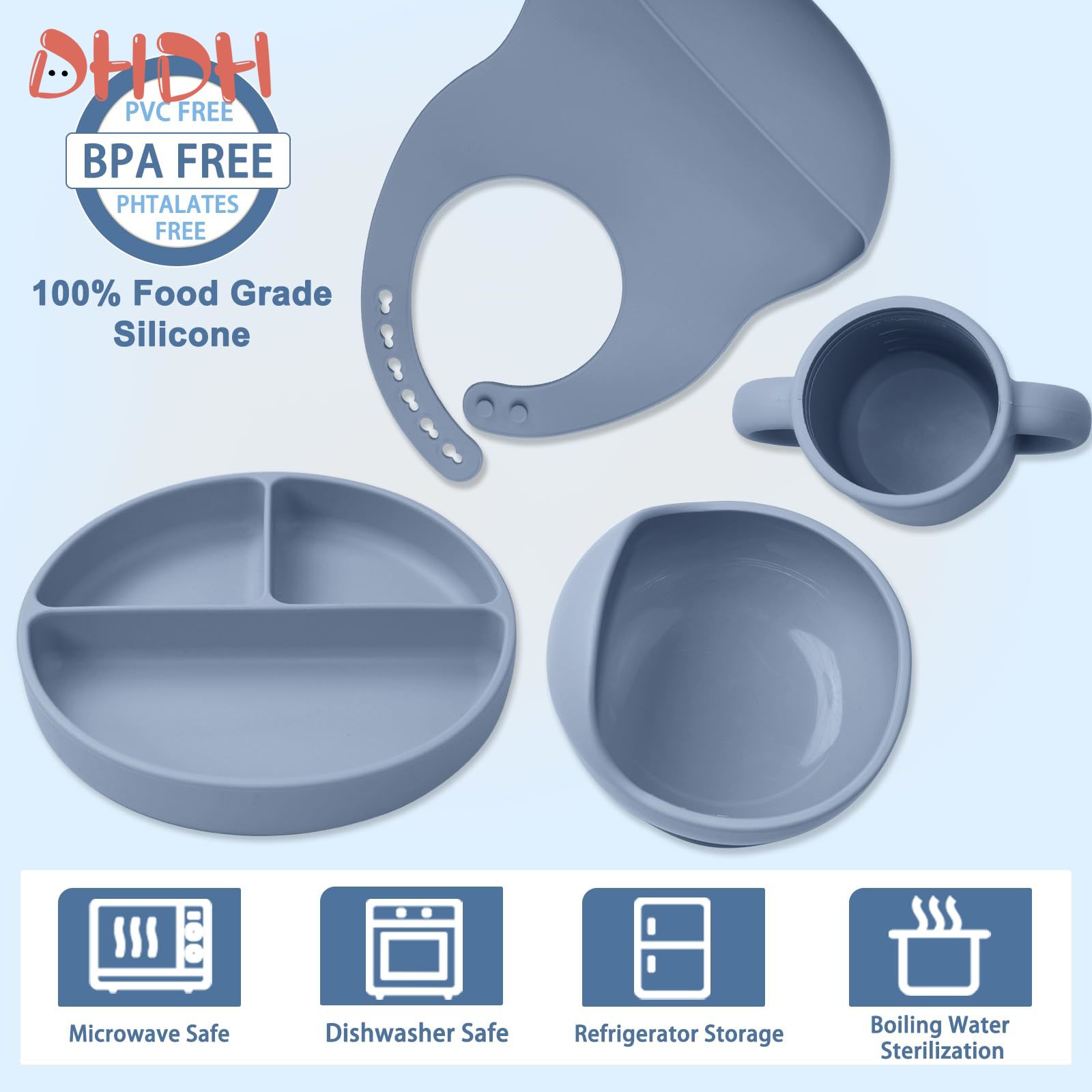 Silicone Baby Feeding Set Tabl - Silicone Suction Bowl のレビューと価格