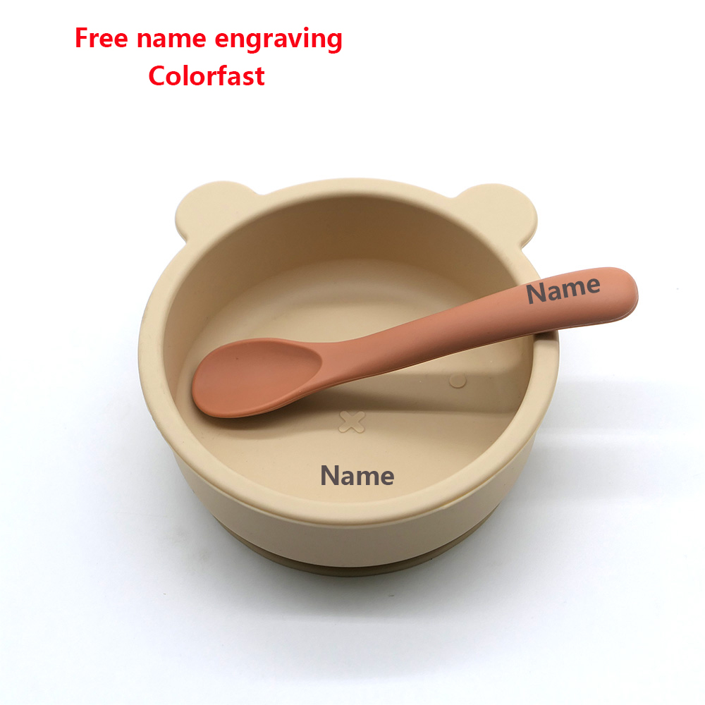 Kids' Tableware Set Bowl Spoon - Silicone Suction Bowl のレビューと価格
