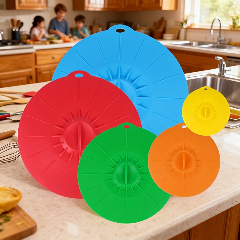 5-Piece Silicone Lids, Heat-Re - Silicone Suction Bowl のレビューと価格