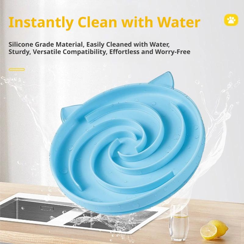 Cute Pet Slow Feeder Bowl Prev - Silicone Suction Bowl のレビューと価格