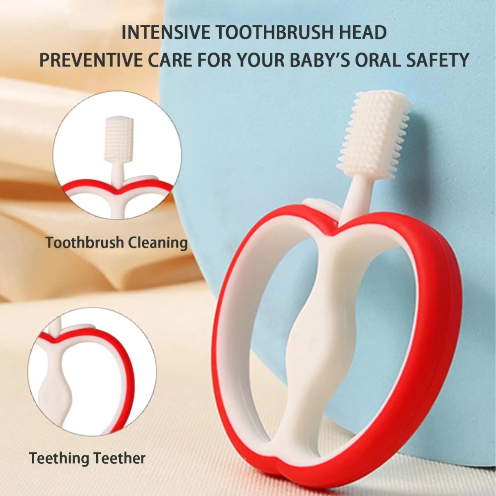 1PC Cute Apple Silicone Teethi - Baby Food Apple のレビューと価格
